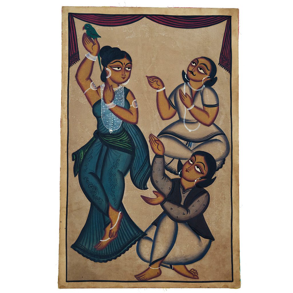 Handpainted Kalighat Painting by Laltu Chitrakar (14 x 11 in)